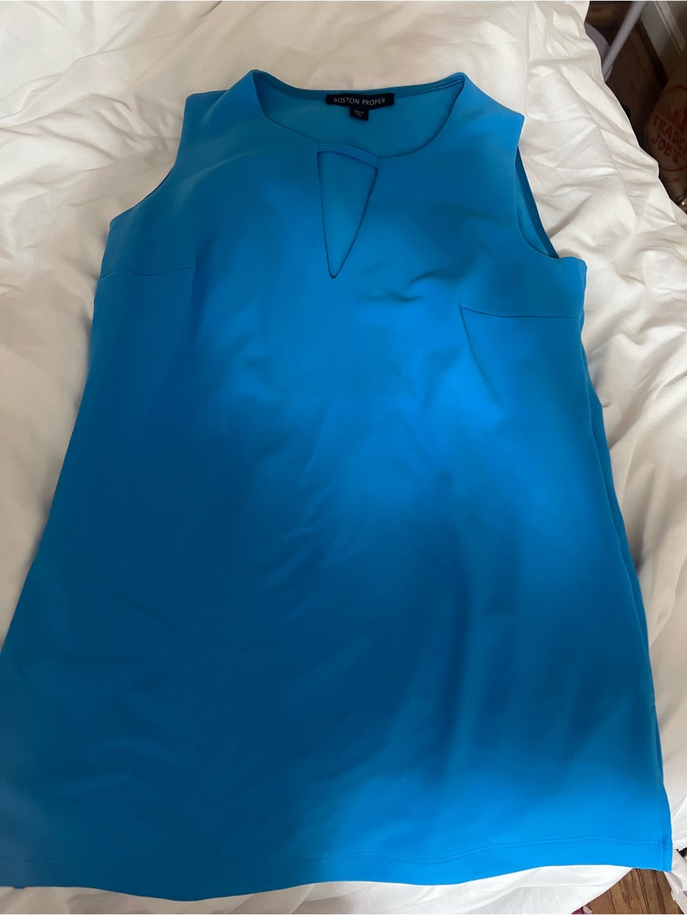 Boston Proper Vibrant Turquoise Sleeveless Shell Top